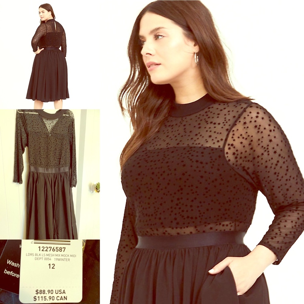 Black mesh torrid dress